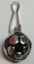 Large Soccer Ball Zipper Pull Black - 4pc/pack - £9.54 GBP