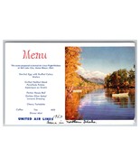 United Airlines Issued In Flight Menu Lake Fishing UNP Chrome Postcard V15 - $72.37 MXN