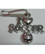 Silver I Love Soccer Zipper Pull - 4pc/pack - €10,41 EUR