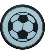 4&quot; Soccer Ball Thick Rubber Coaster 4pc/pack - £11.21 GBP