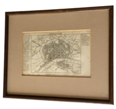 Antique Map Frankfort Germany 1828 Frankfurt Street Henry Colburn Sidney Hall - £393.17 GBP