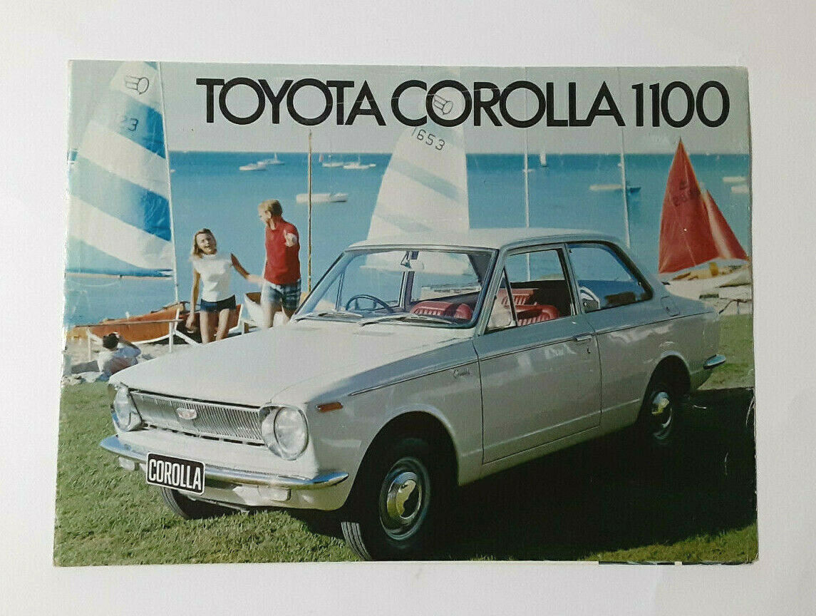 Brochure del catalogo di esportazione TOYOTA COROLLA 1100 1966 Vecchi beni... - $243.98