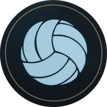 4&quot; Volleyball Thick Rubber Coaster 4pc/pack - Black - $15.99