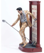 Elvis Presley Amazing Collectable GOLD Figure Microphone &amp; New York Poster! - £78.36 GBP