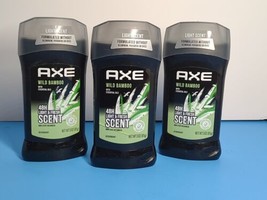 3 Sticks Axe Wild Bamboo Light & Fresh Scent Deodorant Date Coded 2024 New (O) - $22.76