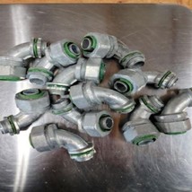 qty of 11 Bridgeport 430LT-2 1/2&quot; 90 degree liquid-tight fittings, die-c... - $374.39 MXN