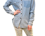ONE TEASPOON Damen Hemd Pocketless Solide Hellblau Größe S 19210 - $52.09