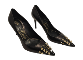 VALENTINO GARAVANI Black Rockstud Alcove Stiletto Heels - Size 39 - £330.55 GBP