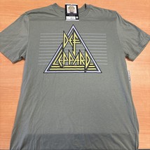 DEF LEPPARD Men's Soft  Band Logo Basil Green T-Shirt  Size Small - $15.72