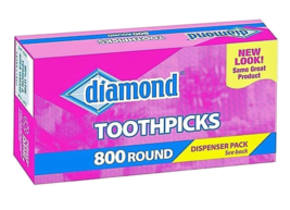 800 Round pointed Birch WOOD TOOTHPICKS No Additives ALL natural wooden ... - $27.23