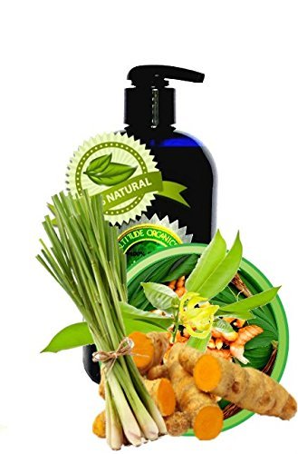 TURMERIC-LEMONGRASS Foot Moisturizer Lotion - 16oz - Best Hydrating Foot Cream -