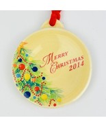 Fiesta 2014 Ornament Merry Christmas Tree on Ivory Ceramic Limited Retir... - $19.34