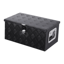 VEVOR Heavy Duty Aluminum Truck Bed Tool Box, Stripes, 20"x12"x9.5", Black - $79.99