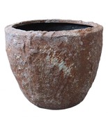Set of Three 21&quot; Brown Stone Indoor Outdoor Round Pot Planter - $1,401.27 CAD