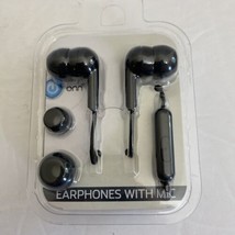 New Black Earphones with Mic Earbuds MIC 3 Soft Slicon Ear Tips Headphones wired - £3.54 GBP