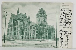 Detroit Michigan Central High School 1906 to Kingston NY Postcard N16 - £7.74 GBP