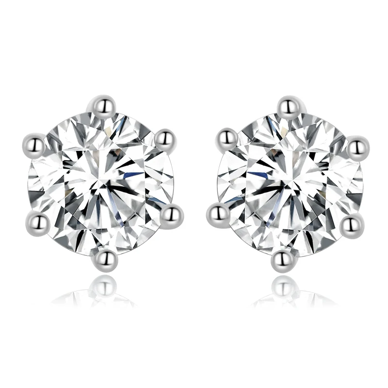 Hot Fashion 100% 925 Sterling Silver Lucky Forever Circular Stud Earrings For Wo - £18.17 GBP