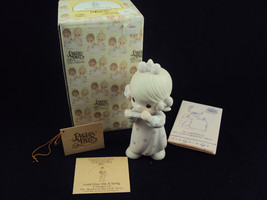 Precious Moments 12386 Lord Give me a Song Harmonica girl 1984 Free Ship... - $22.95