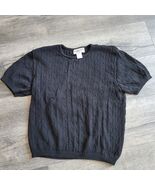 Pendleton Women's Black 100% Wool Short Sleeve Pullover Sweater Petite M... - $23.50