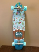 New San Diego Speed Stella 38&quot; Kicktail Floral Longboard Skateboard - $141.55