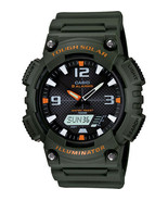 Casio - AQS810W-3AVCF - Men&#39;s Solar Watch with Green Band - £64.88 GBP