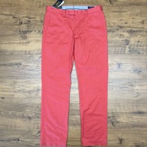 NWT $125 Polo Ralph Lauren Stretch Straight Fit Spring Red 33x32 Chino P... - $64.25