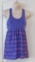 Tek Gear Racerback Striped YOGA Tank Purple or Teal Women&#39;s Sz XS NWT MW... - $334.30 MXN