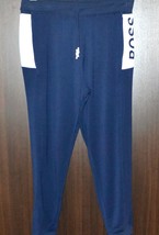 Hugo Boss Design Men&#39;s Blue White Trim  Logo Cotton Sweatpants Size XL - £57.58 GBP