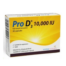 Pro D3 Vitamin D3 10000IU Capsules x 30 (Halal/Vegetarian Approved) - $29.94
