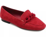 Journee Collection Women Slip On Chain Loafers Cordell Size US 9 Red Fabric - £15.82 GBP