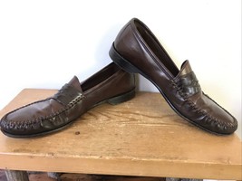 Johnston Murphy Mens Brown Leather Penny Loafers Moccasins Dress Shoes 1... - $49.99