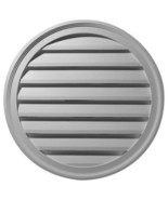 Ekena Millwork GVRO36F 36 in. W x 36 in. H Round Gable Vent Louver, Func... - $194.04