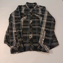 Carbon Classic Fit Multicolor Plaid Flannel Button Up Long Sleeve Shirt Men Sz M image 9