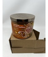 Bath &amp; Body Works Pumpkin Pecan Waffles 3 Wick Scented 14.5 oz Candle NOS - €25,78 EUR