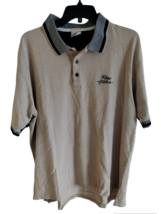 Vintage Rare Reno Hilton Hotels Golf Polo Beige Shirt Mens XL USA - £22.15 GBP