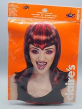 Claire&#39;s Black Red Wig Vampire Halloween Costume Accessory - £11.06 GBP