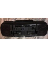 GE AM FM Dual Cassette Stereo Hi Speed Dubbing EQ Boombox Model 3-5677B-... - $158.28