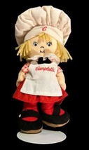 Vintage 1999 Campbells Soup Doll 7.5” Chef Girl Plush Ragdoll With Stand - $12.19