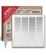 Handua Steel Return Air Filter Grille 20x20 White Vent Cover Removable Door - $580.66 MXN