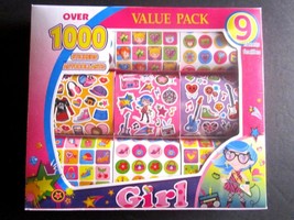 Bright Cheerful Guitar Music Girl Stickers Value Pk Over 1000 (9 Sheets) New! - £7.01 GBP