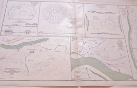 Civil War MAP-PLATE 114-ATLAS Official RECORD,1893,DEFENSES Nashville, Donelson - £78.41 GBP