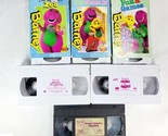 Lot of 6 Vintage 90&#39;s Barney VHS Tape Alphabet Senses Shapes Colors Sing... - $17.99