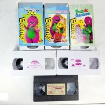 Lot of 6 Vintage 90&#39;s Barney VHS Tape Alphabet Senses Shapes Colors Sing... - £14.32 GBP