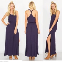 NEW Sugar Lips Sugarlips Blue &quot;Navy Baby&quot; Jersey Maxi Dress with Slit XS... - £46.35 GBP