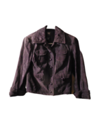 Ladies, Woman&#39;s Worth Purple Genuine Suede Leather Button Down Jacket Co... - £23.59 GBP