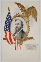 Rutherford B Hayes 19th US President Portrait Gilded Eagle Postcard Y14 - £10.24 GBP