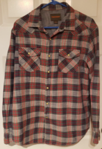 Northwest Territory Plaid Flannel Long Sleeve Button Snap Shirt Sz Large - £13.18 GBP