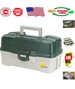 Versatile 3-Tray Fishing Tackle Box with Easy Top Access and Collapsible... - $53.14 CAD