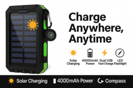40000mAh Solar Power Bank Dual USB QC3.0 Outdoor Camping Phone Charger L... - $18.80+