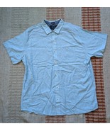 Even Tide Linen Cotton Short Sleeve Shirt Mens XL Light Button Up Green ... - $14.95
